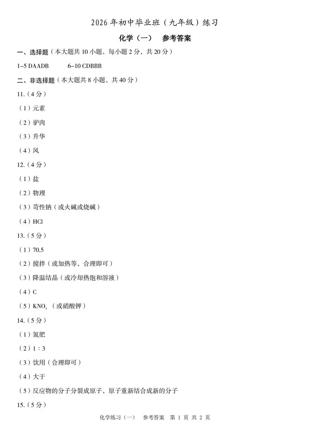 【初中】2026版初中《河北中考麒麟卷》(9科全)(河北版) PDF封面