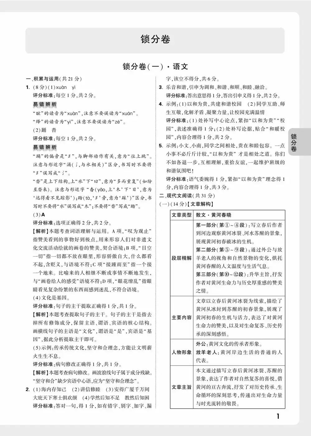 2026版万唯中考《期末预测14卷》8年级下册 PDF封面
