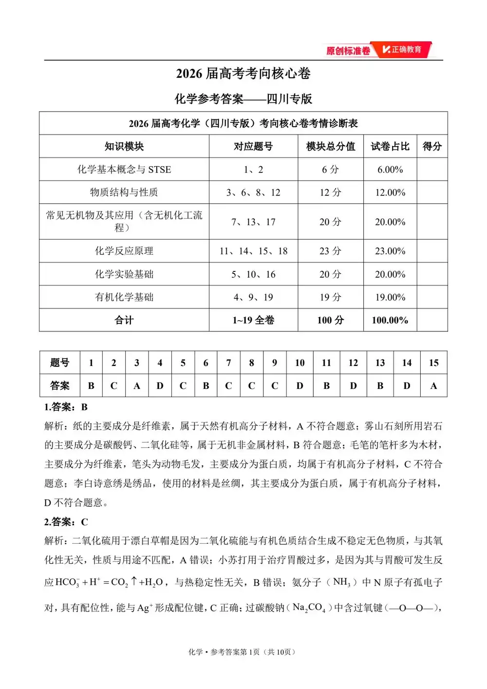 2026版高中《正确教育》考向核心卷(全科)(完结・各地版本) PDF封面