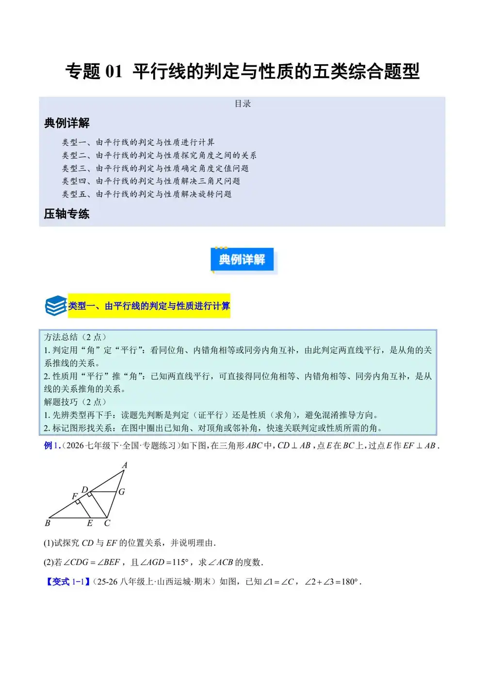 2026版初中《压轴题专项训练系列》7年级下册(数学)(新教材人教版) PDF封面