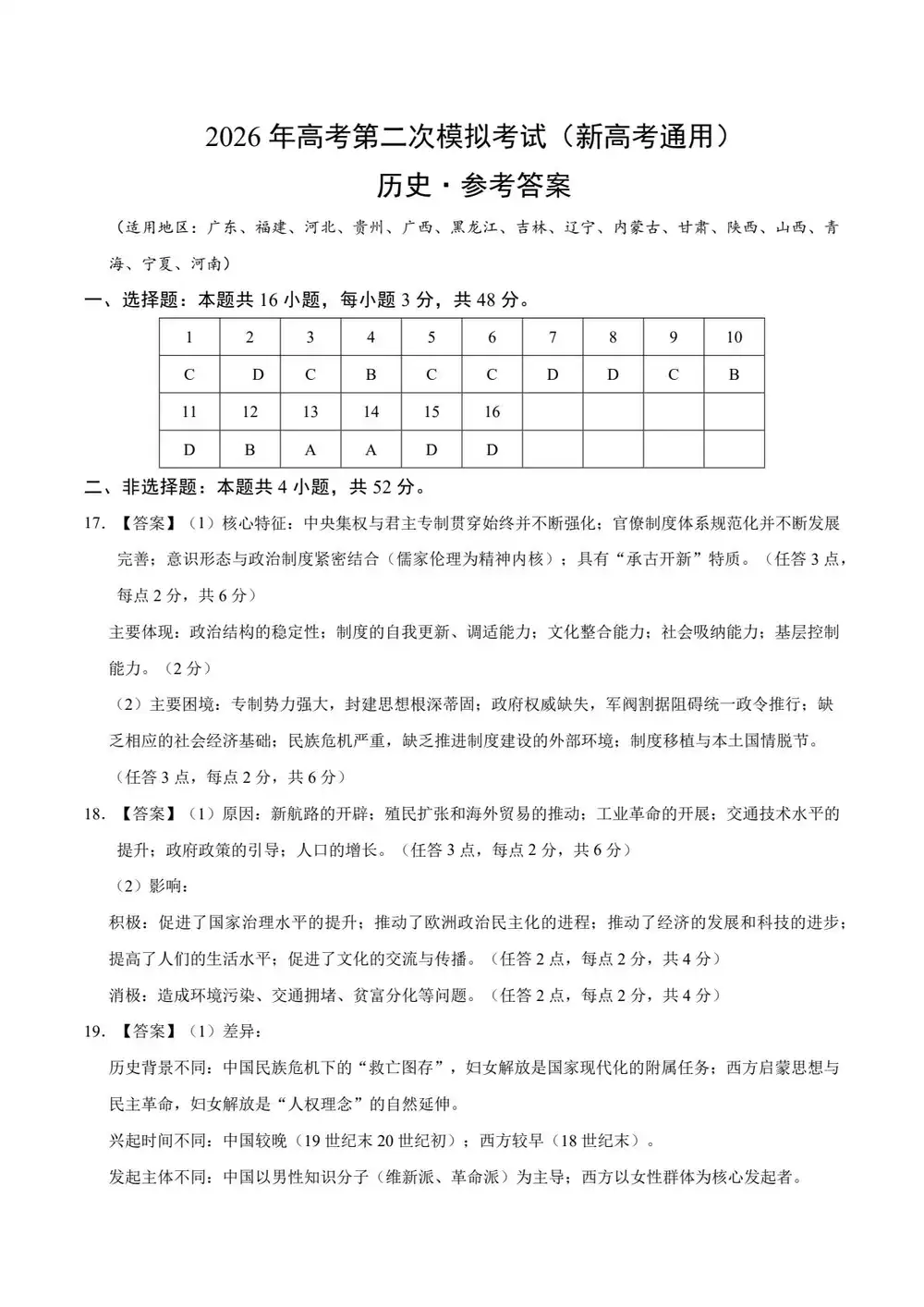 2026版高中《学易金卷》二模考试（理化生政史地）（新高考多版本） PDF封面