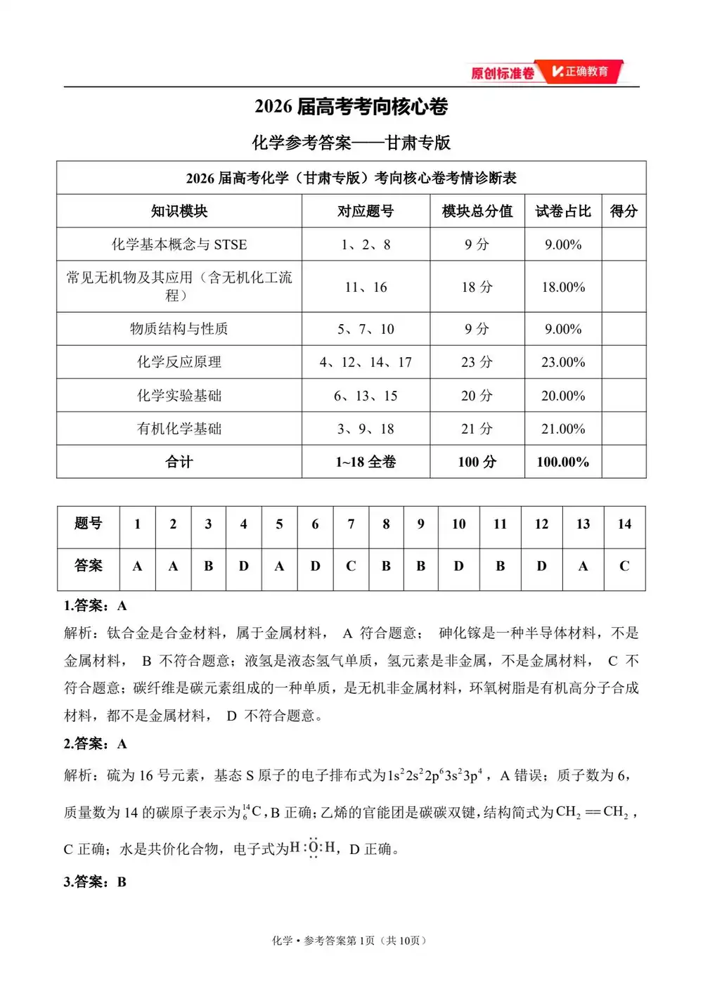 2026版高中《正确教育》考向核心卷(全科)(完结・各地版本) PDF封面
