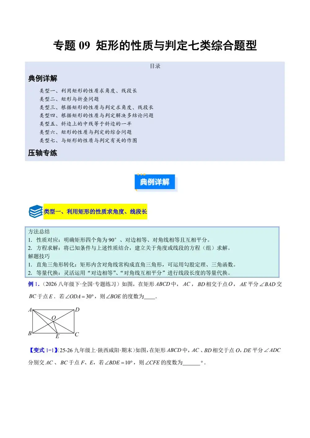 2026版初中《压轴题专项训练系列》8年级下册(数学)(新教材人教版) PDF封面