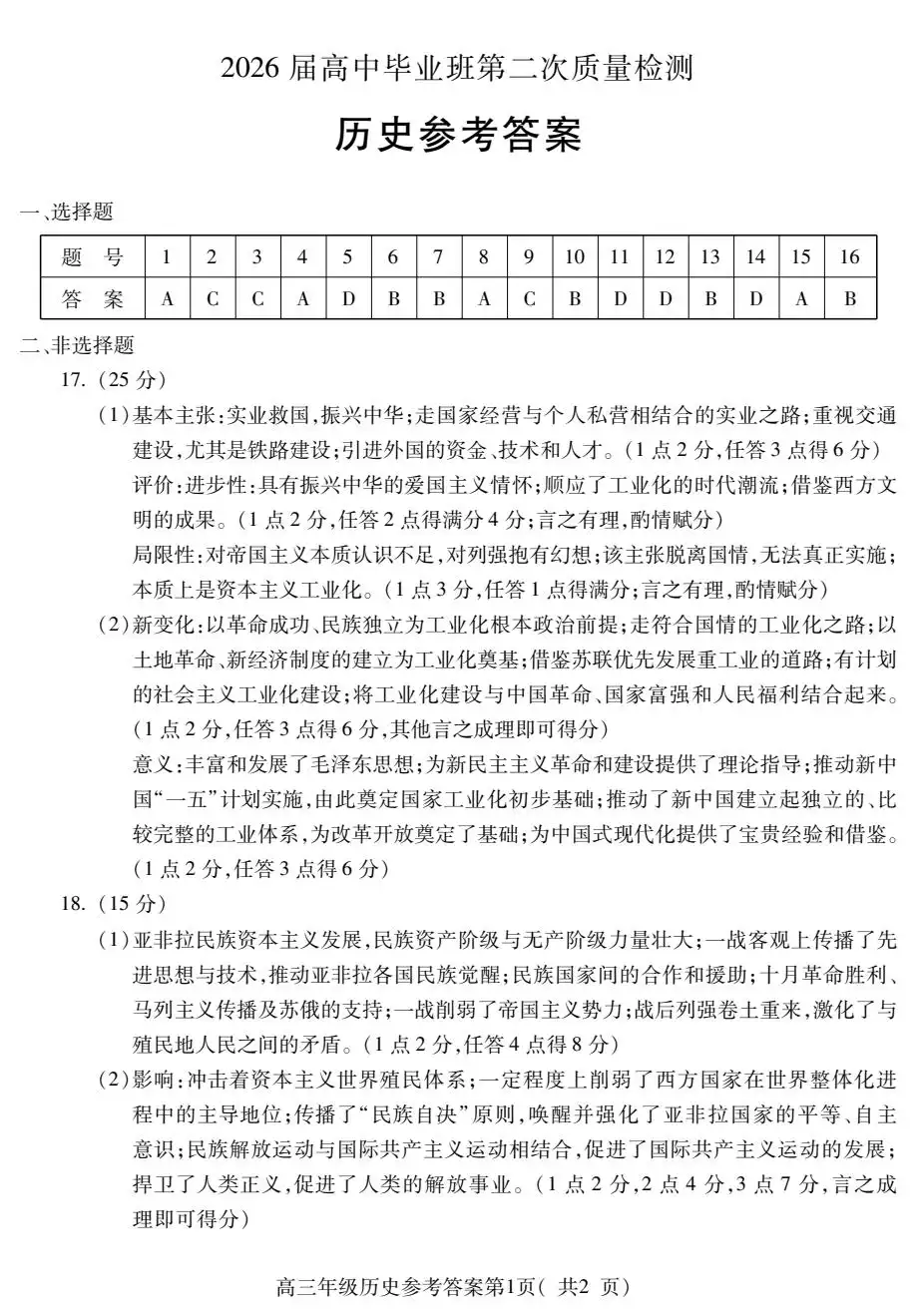 2026版高中《高考模拟试题》11套(名校模拟)(最新) PDF封面