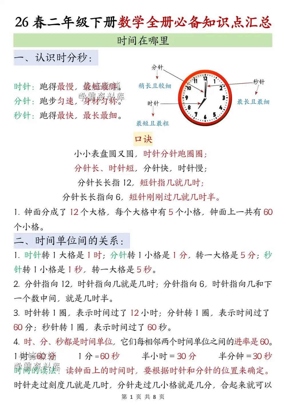 【小学】二年级下册数学专项 PDF封面