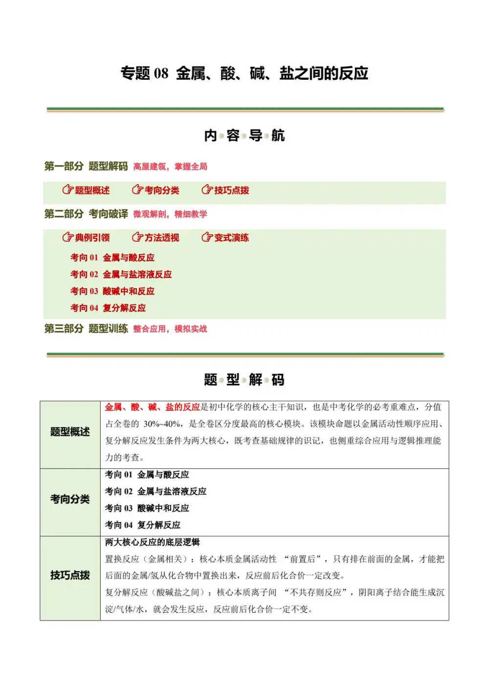 2026版初中《中考化学二轮复习讲练测》全国通用(化学) PDF封面