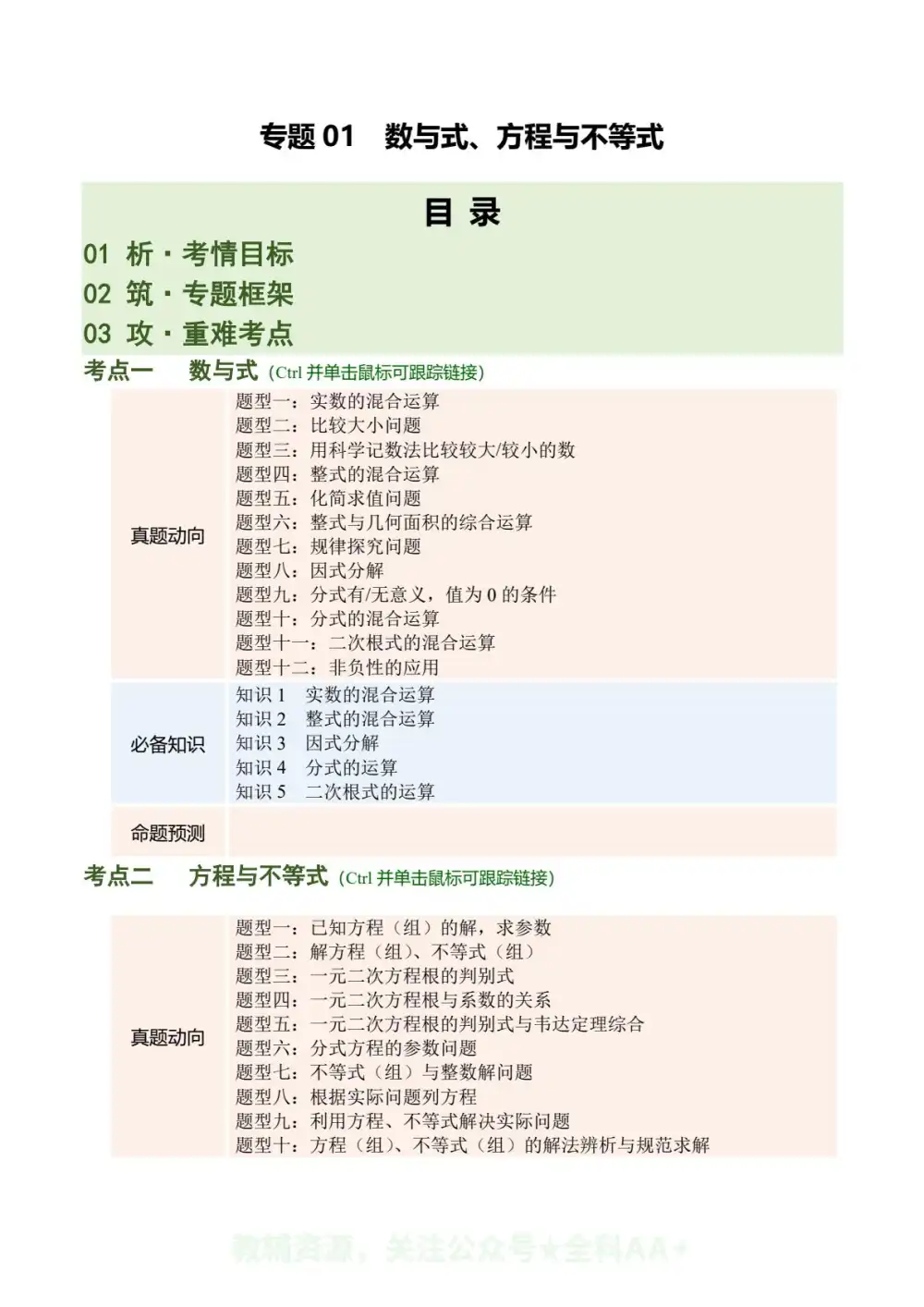 2026版初中《中考二轮复习讲练测》(数学)(全国版) PDF封面