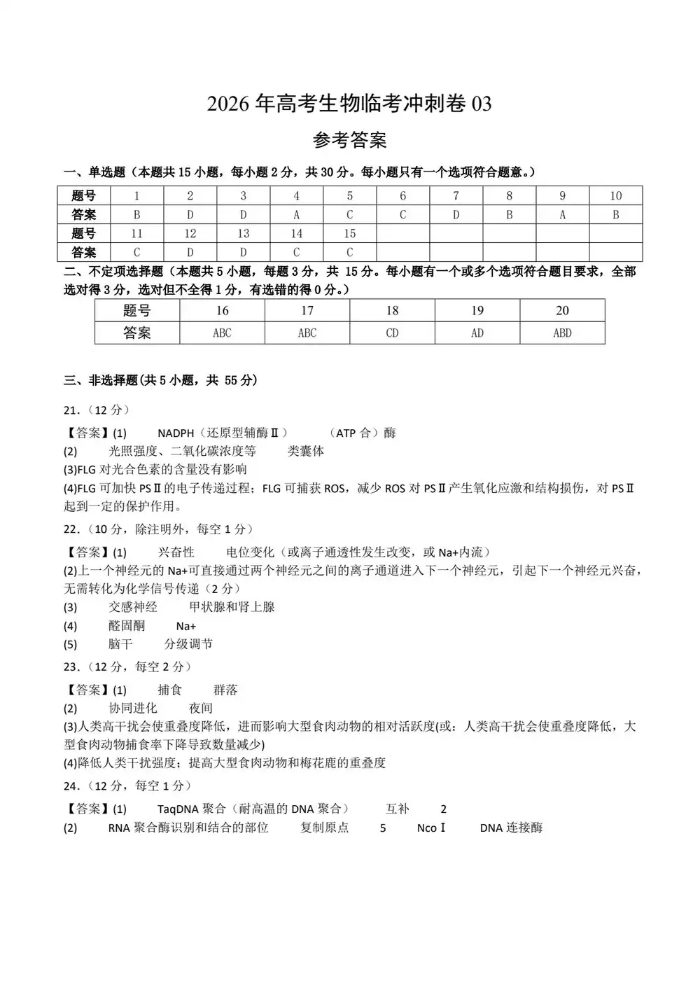 2026版初中《终极冲刺讲练测》（生物）（全国通用） PDF封面