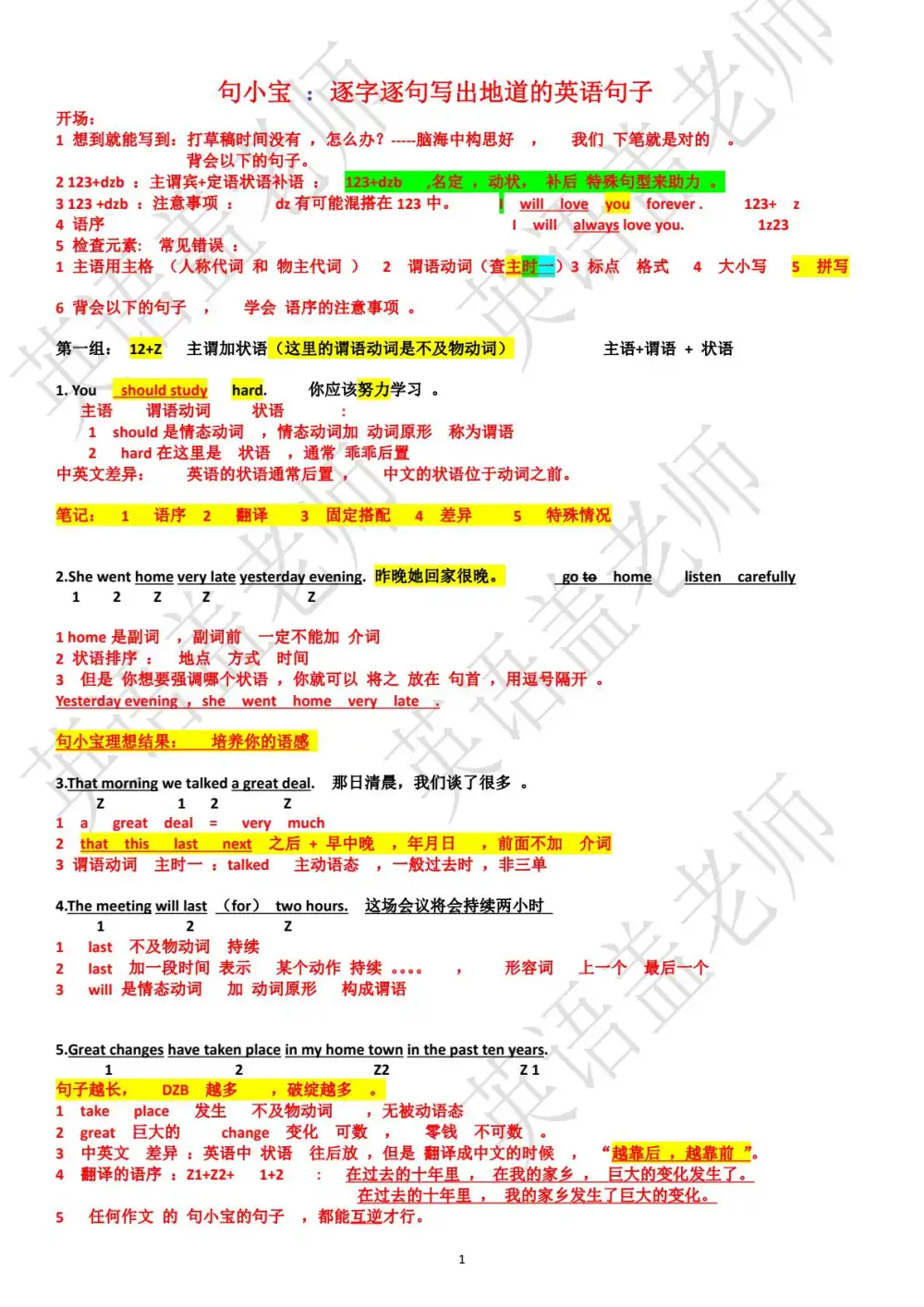 【盖老师】英语课程 PDF封面
