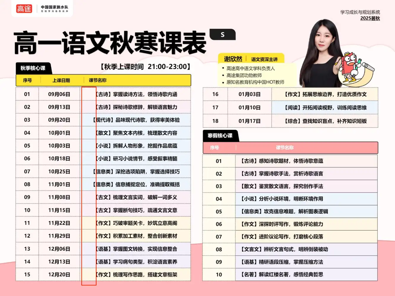 2026年高一语文谢欣然(完结) PDF封面