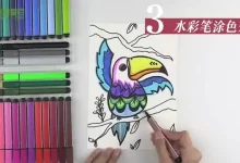 少年得到《神奇的线条》少儿基础绘画课-学吧网