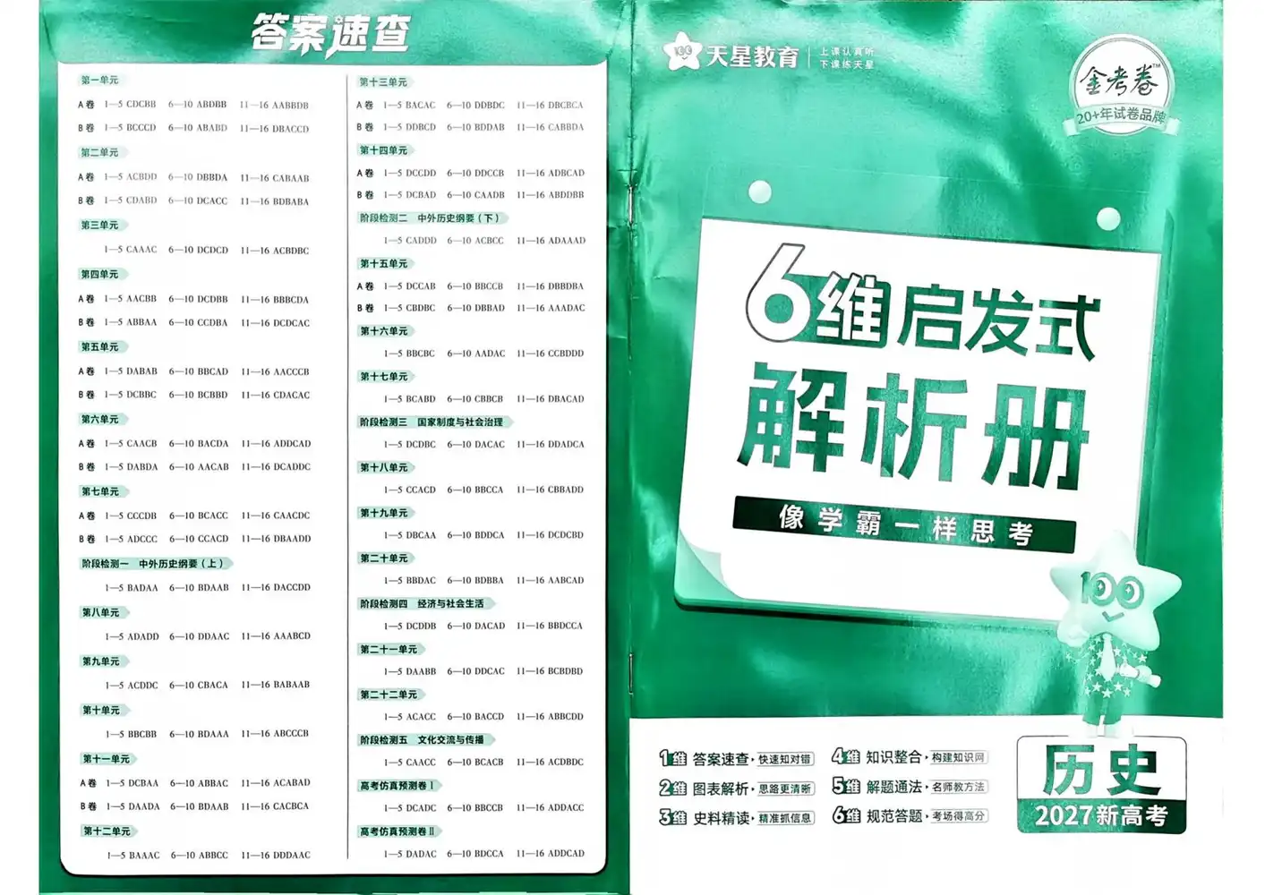 2027《天星教育•一轮复习单元滚动双测卷》(高考)(历史)(新高考版) PDF封面