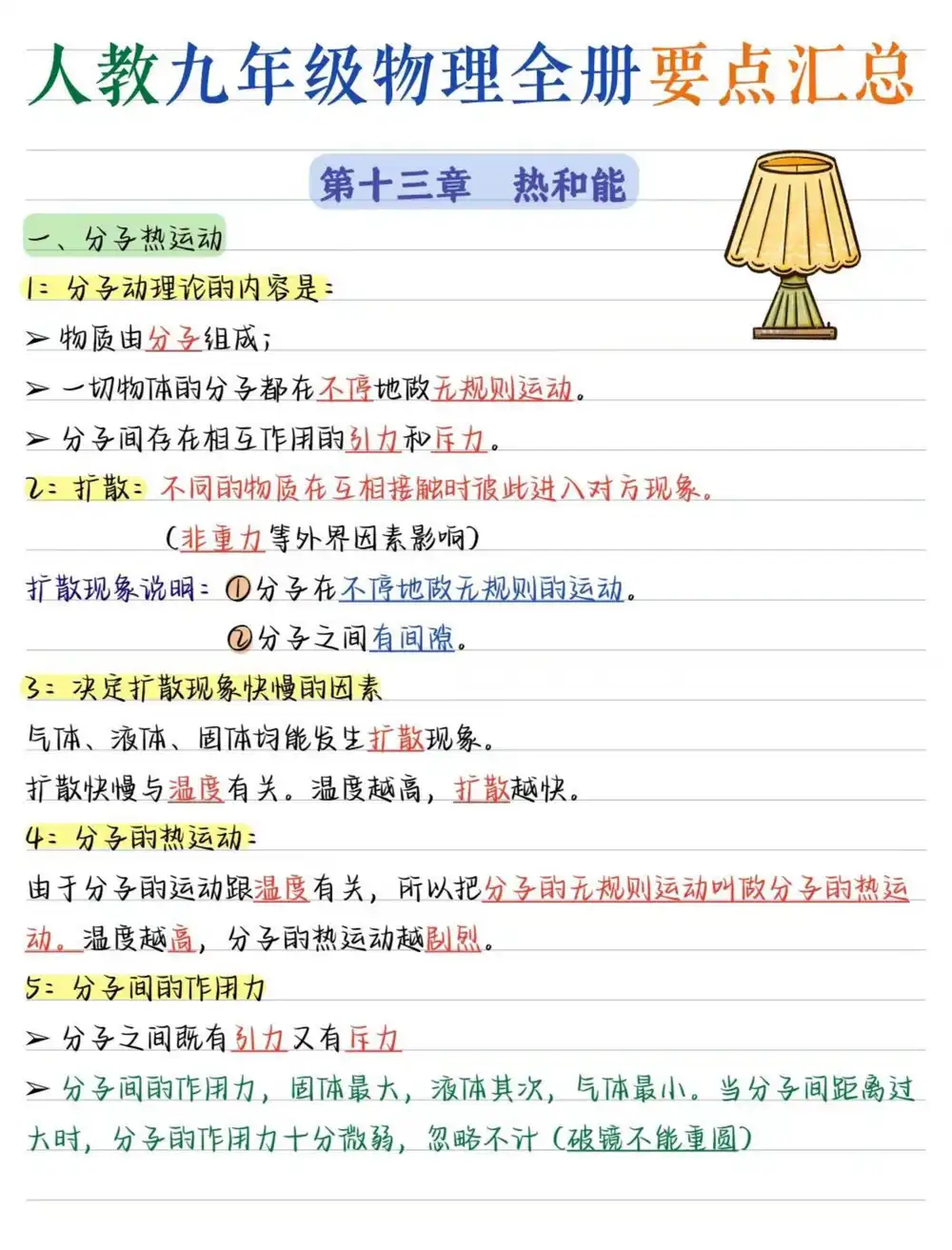 2027《要点汇总》(9年级全册)(物理)(人教版) 文件封面