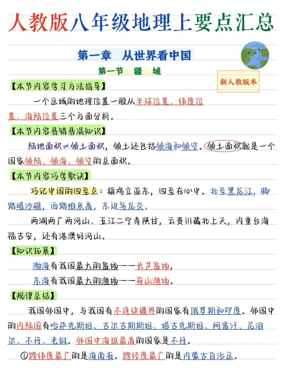 2027《要点汇总》(8年级上)(8科全)(人教版) 文件封面